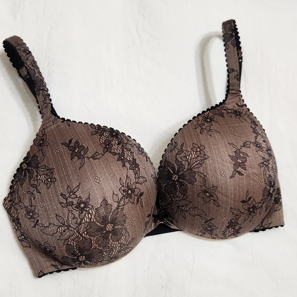 SKIMS 32DD Picot Teardrop Push-Up Bra - Picture 4 of 5